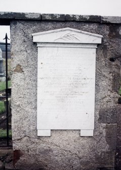 Detail of headstone.