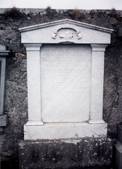 Detail of headstone.