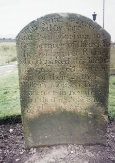 Detail of headstone.