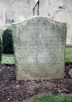 Detail of headstone.