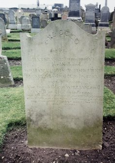 Detail of headstone.