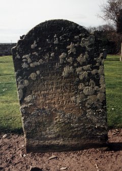 View of headstone.