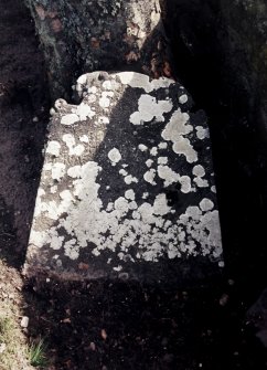 View of headstone.