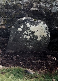 View of headstone.