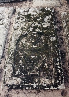 View of grave slab.