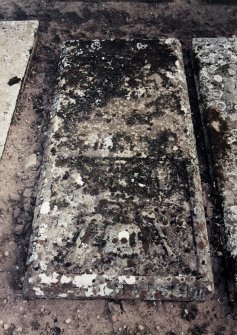 View of grave slab.