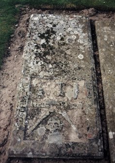 View of grave slab.