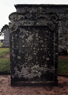 View of headstone.