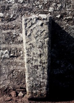 View of headstone.