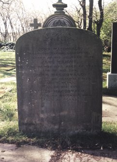 Detail of headstone.