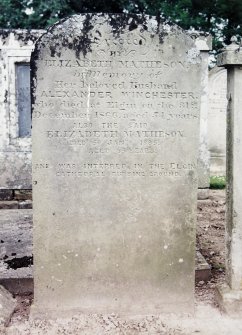 Detail of headstone.