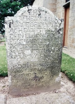 Detail of headstone.