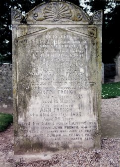 Detail of headstone.