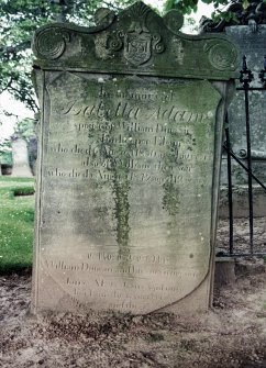 Detail of headstone.