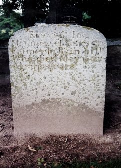 Detail of headstone.