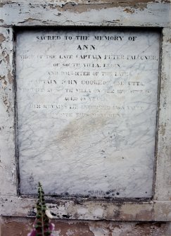 View of memorial plaque.