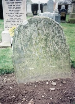 Detail of headstone.