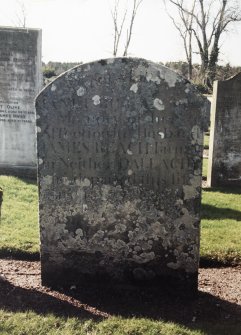 Detail of headstone.