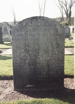 Detail of headstone.