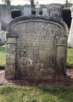 Detail of headstone.