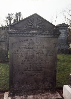 Detail of headstone.