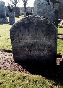 Detail of headstone.