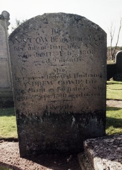 Detail of headstone.