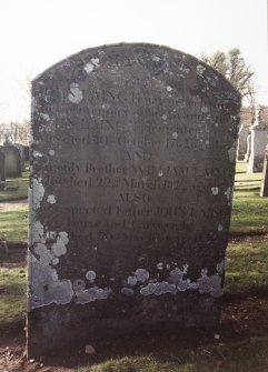 Detail of headstone.