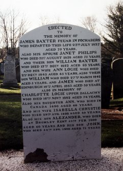 Detail of headstone.