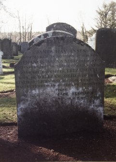 Detail of headstone.