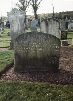 Detail of headstone.