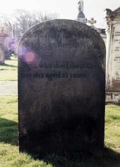 View of headstone of Alexander Duncan.