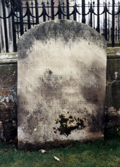 View of headstone of James Duffus and his family.