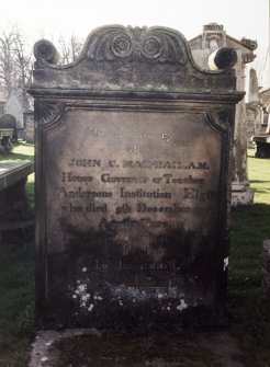 View of headstone of John C. MacPhail.