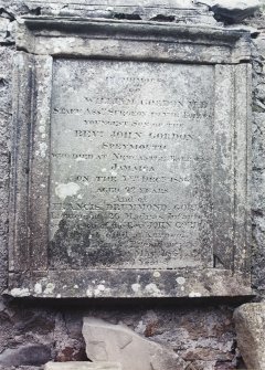 View of memorial plaque.