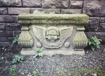 View of headstone.