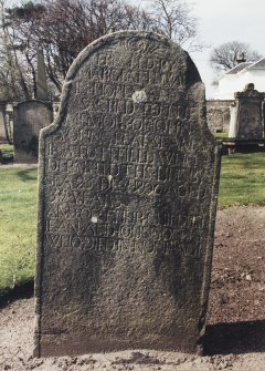 View of headstone.