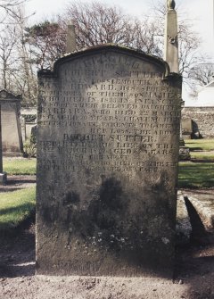 View of headstone.