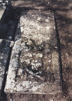 View of grave slab.