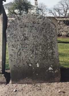 View of headstone.