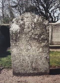 View of headstone.