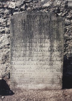 View of headstone.