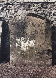View of headstone.