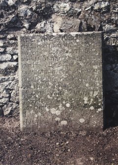 View of headstone.