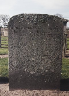 View of headstone.