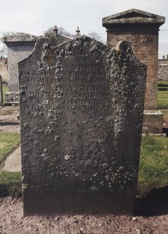 View of headstone.