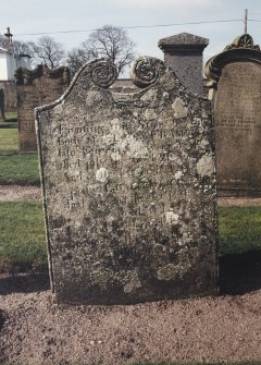 View of headstone.