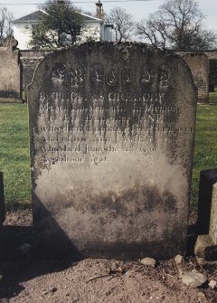 View of headstone.