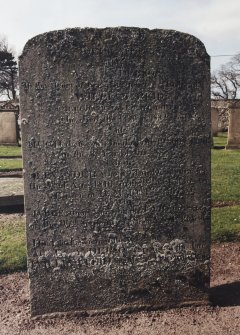 View of headstone.