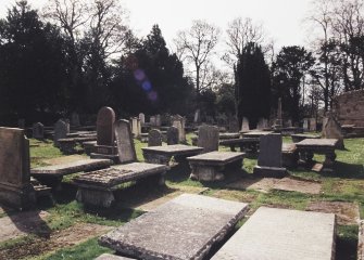 View of graveyard.